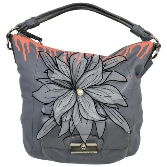 coach w hand customized by me street art gray cora - Picture 1 of 11